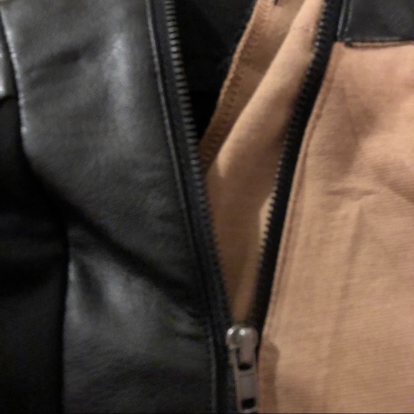 ECI NWT Black & Tan Miniskirt w/ Faux Leather - Picture 4 of 7